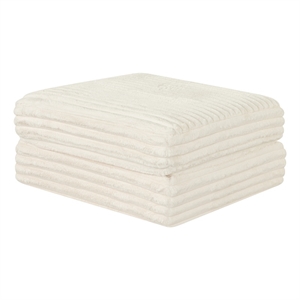 Best Quality Furniture Beige Fluffy Fabric Compressed Modular Ottoman
