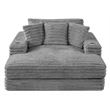 Best Quality Furniture Dark Gray Fluffy Fabric Compressed Extra Large Chaise
