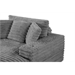 Best Quality Furniture Dark Gray Fluffy Fabric Compressed Extra Large Chaise