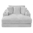 Best Quality Furniture Light Gray Fluffy Fabric Compressed Extra Large Chaise