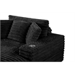 Best Quality Furniture Black Fluffy Fabric Compressed Extra Large Chaise