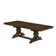 Best Quality Furniture 9 Piece Extendable Dining Set in Deep Brown Wood