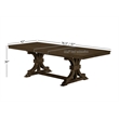 Best Quality Furniture 9 Piece Extendable Dining Set in Deep Brown Wood