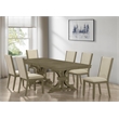 Best Quality Furniture 7 Piece Extendable Dining Set in Light Ash Brown Wood
