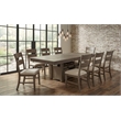 Best Quality Furniture 9 Piece Extendable Dining Set in Walnut Brown Wood