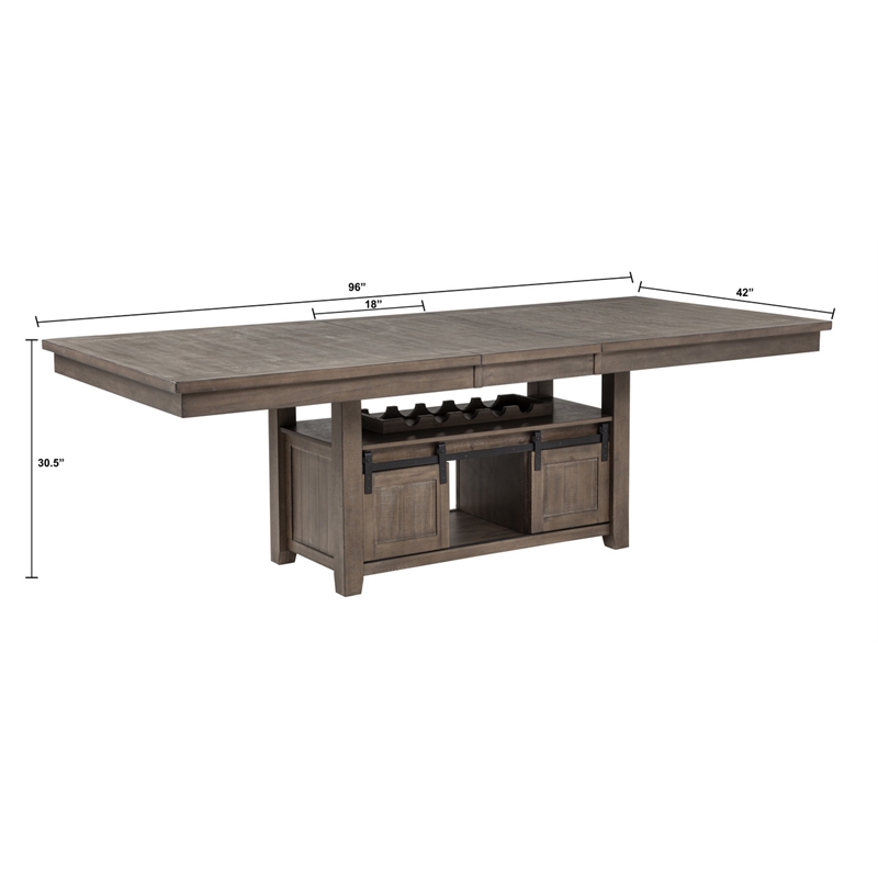 Best Quality Furniture 9 Piece Extendable Dining Set in Walnut Brown Wood