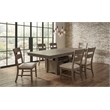 Best Quality Furniture 7 Piece Extendable Dining Set in Walnut Brown Wood