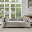Best Quality Furniture Contemporary Asymmetrical Sofa in Light Gray Fabric