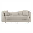 Best Quality Furniture Contemporary Asymmetrical Sofa in Light Gray Fabric