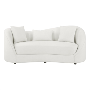 Best Quality Furniture Contemporary Asymmetrical Loveseat in Cloud Gray Fabric