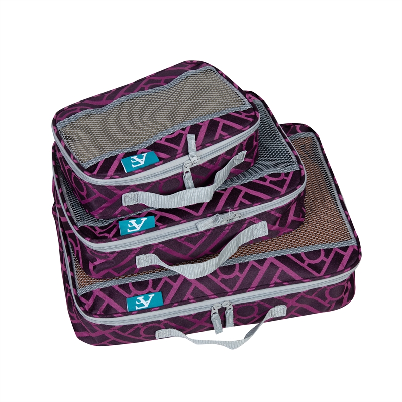 American Flyer Astor Collection 3 - Piece Packing Cubes Set in Black
