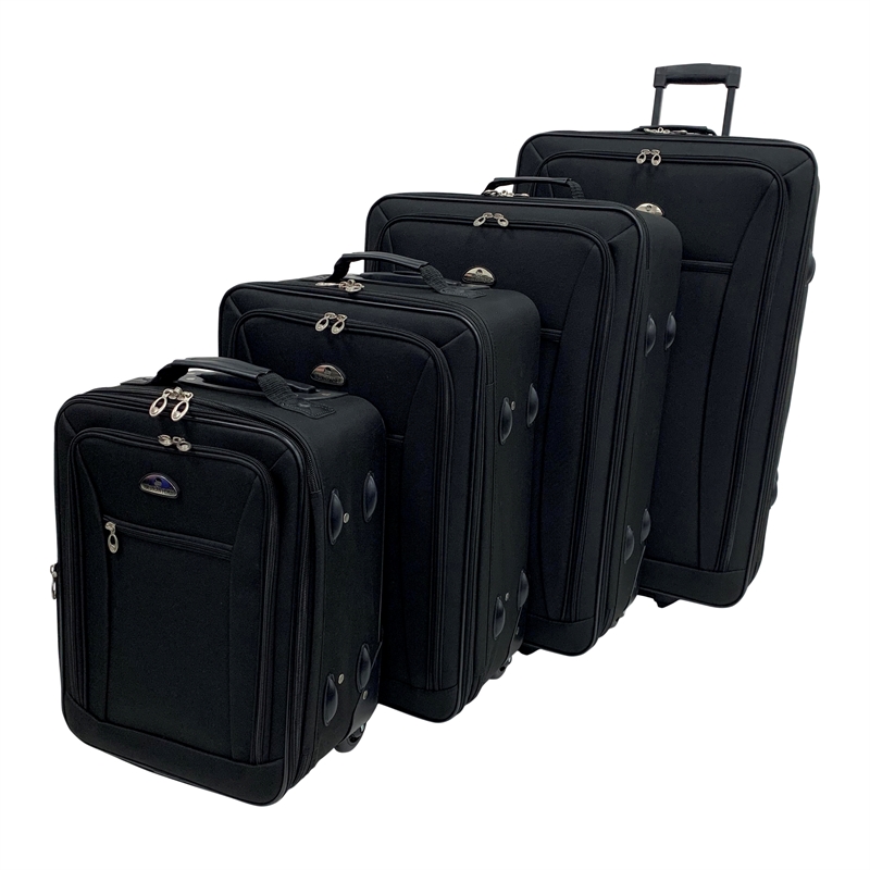 American Flyer Brooklyn 4-Piece Luggage Set in Black
