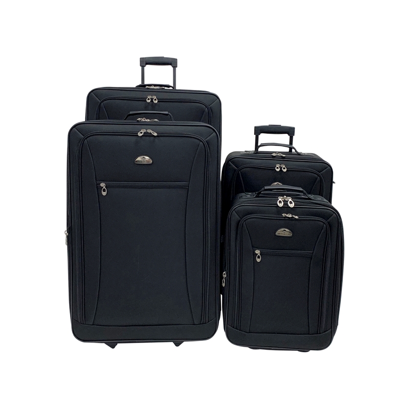 American Flyer Brooklyn 4-Piece Luggage Set in Black