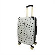 Jenni Chan Polka Dot 3-Piece Hardside Spinner Set in White/Black