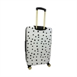 Jenni Chan Polka Dot 3-Piece Hardside Spinner Set in White/Black