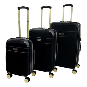 Jenni Chan Entin 3-Piece Hardside Spinner Set in Black