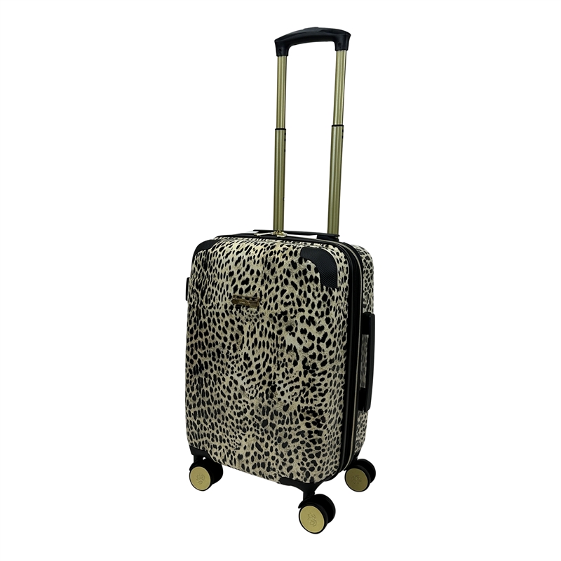 Jenni Chan Leopard 3-Piece Hardside Spinner Set in Leo Tan