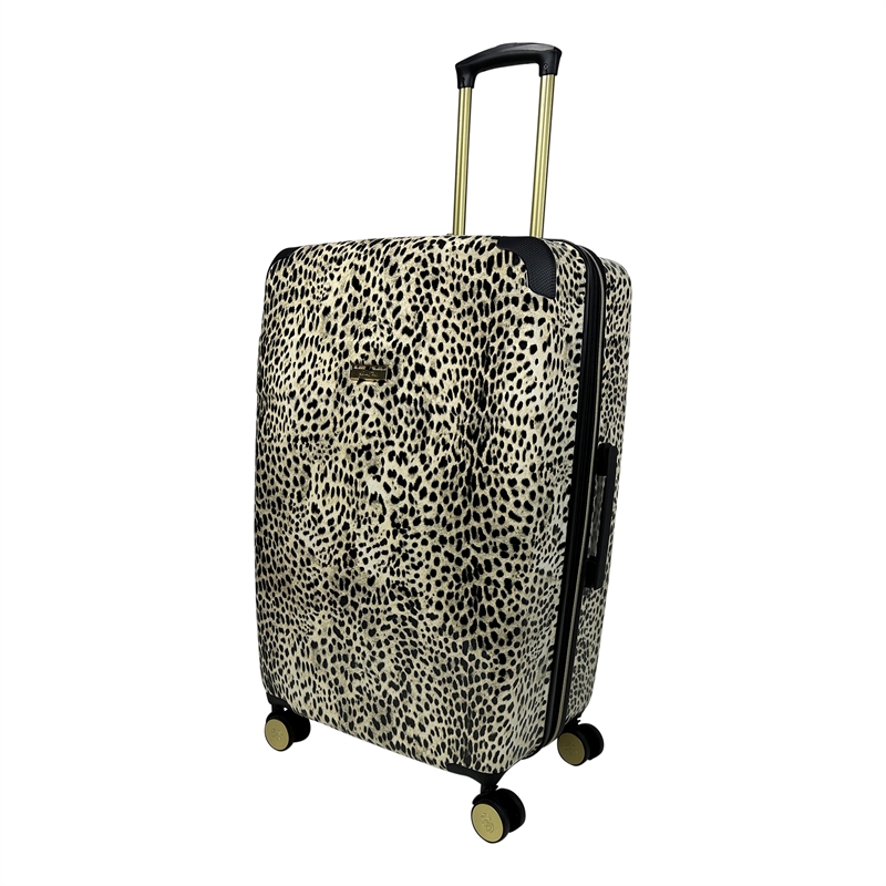 Jenni Chan Leopard 3-Piece Hardside Spinner Set in Leo Tan