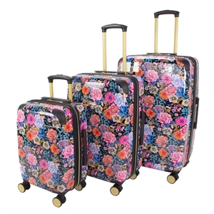 Jenni Chan Entin 3-Piece Hardside Spinner Set in Floral