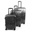 Body Glove Redondo 3-Piece Hardside Spinner Set in Charcoal