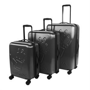 Body Glove Redondo 3-Piece Hardside Spinner Set in Charcoal