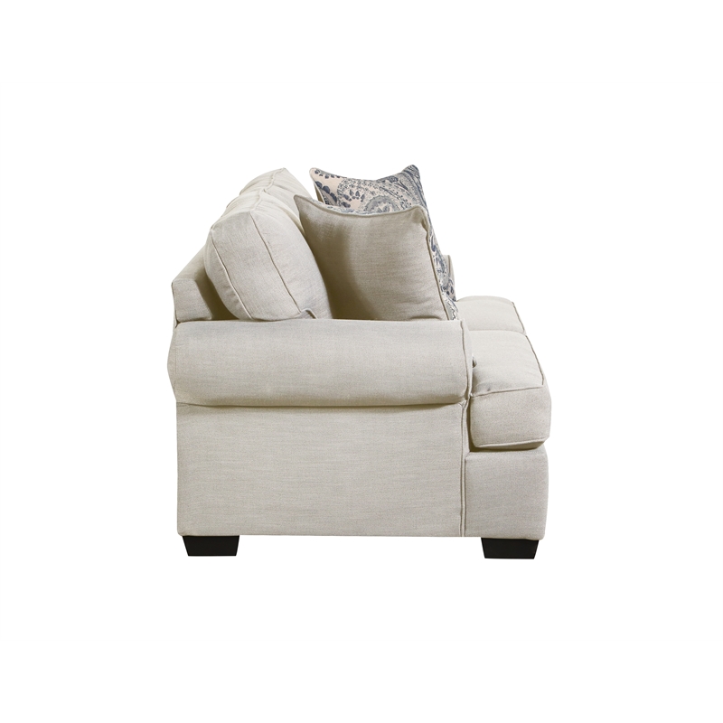 Southampton Loveseat with Accent Pillows in Cream