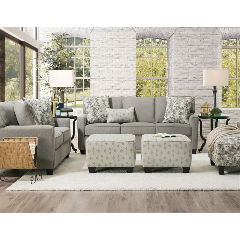 Arlo Cube Ottoman in Gray