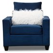 Luxley Accent Chair with Accent Pillows in Navy Blue