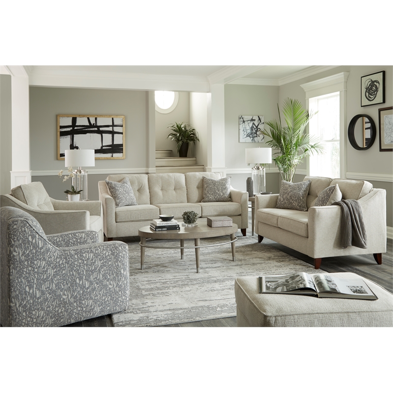 Oliver Ottoman in Cream