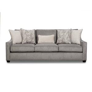 20&quot Modern Bagley Slim Track Arm Sofa in Gray Velvet Fabric/Wood