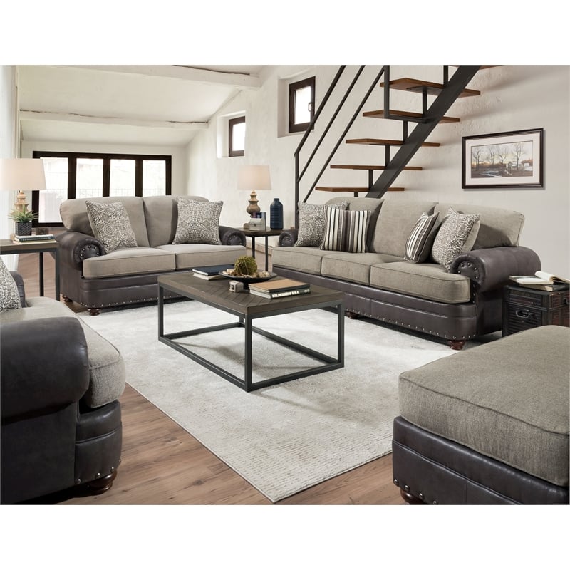Behold Home Marco Arm Chair- Khaki Chenille
