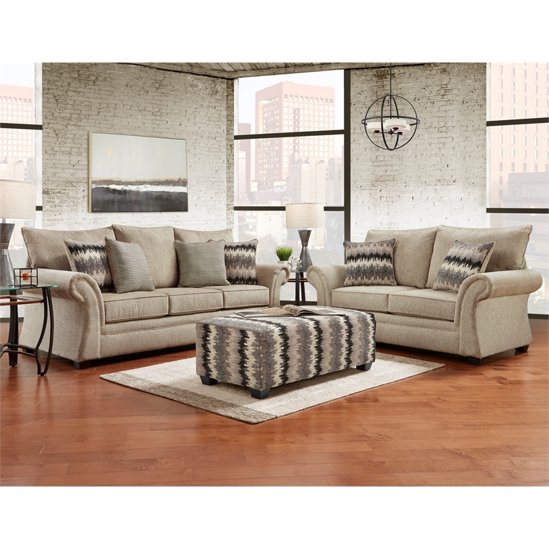 Behold Home Kyle Cream Loveseat