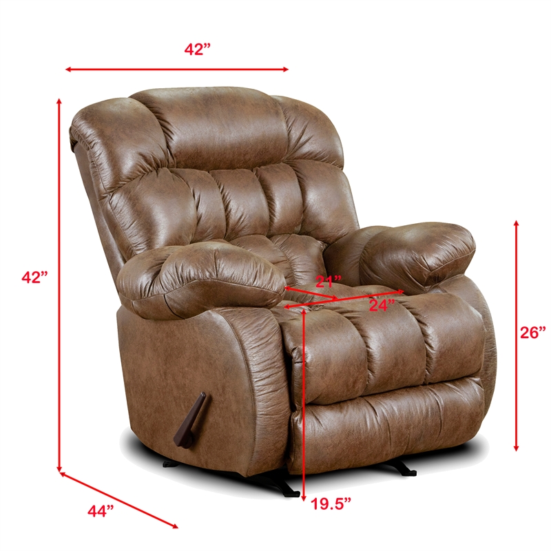 Behold Home Padre Almond Rocker Recliner