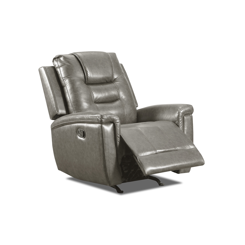 Behold Home Charlie Grey Manual Rocker Recliner