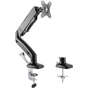 Rocelco Premium Desk Computer Monitor Mount/USB 2.0 and Audio Port Black (R MA1)