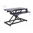 Rocelco Standing Desk Converter w/Dual Monitor Arm 31.5 in w/Tablet Holder Black