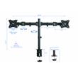 Rocelco Standing Desk Converter w/Dual Monitor Arm 31.5 in w/Tablet Holder Black