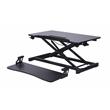 Rocelco Standing Desk Converter w/Dual Monitor Arm 31.5 in w/Tablet Holder Black
