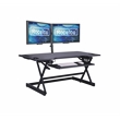Rocelco 46in Adjustable Standing Desk Converter Double Monitor Arm BUNDLE Black