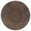 Afuera Living Outdoor Round Fire Pit Table in Medium Brown