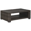 Afuera Living Outdoor Wicker Patio Coffee Table in Brown