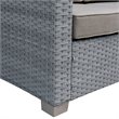Afuera Living Contemporary Rattan Wicker Patio Sofa in Gray