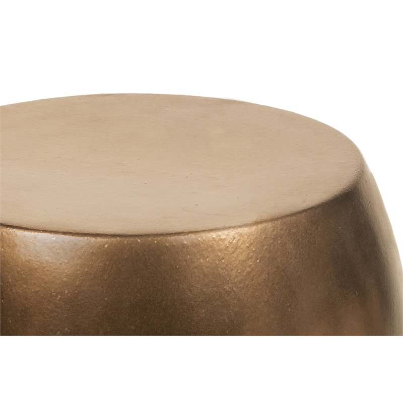 Afuera Living  Modern Ceramic Bud Accent Table in Gold