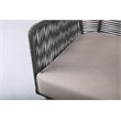 Afuera Living  Modern Wood Lounge Chair in Mixed Gray Rope