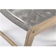 Afuera Living  Modern Wood Lounge Chair in Mixed Gray Rope