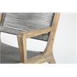 Afuera Living  Modern Wood Lounge Chair in Mixed Gray Rope
