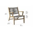 Afuera Living  Modern Wood Lounge Chair in Mixed Gray Rope
