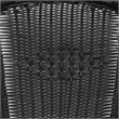 Afuera Living Stackable Rattan Curved Back Dining Chair in Black (Set of 2)