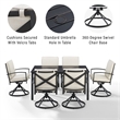 Afuera Living 7-Piece Metal/Polyester Outdoor Dining Set in Bronze/Oatmeal