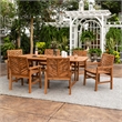Afuera Living 7-Piece Extendable Outdoor Patio Dining Set in Brown